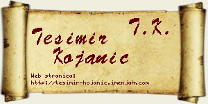 Tešimir Kojanić vizit kartica